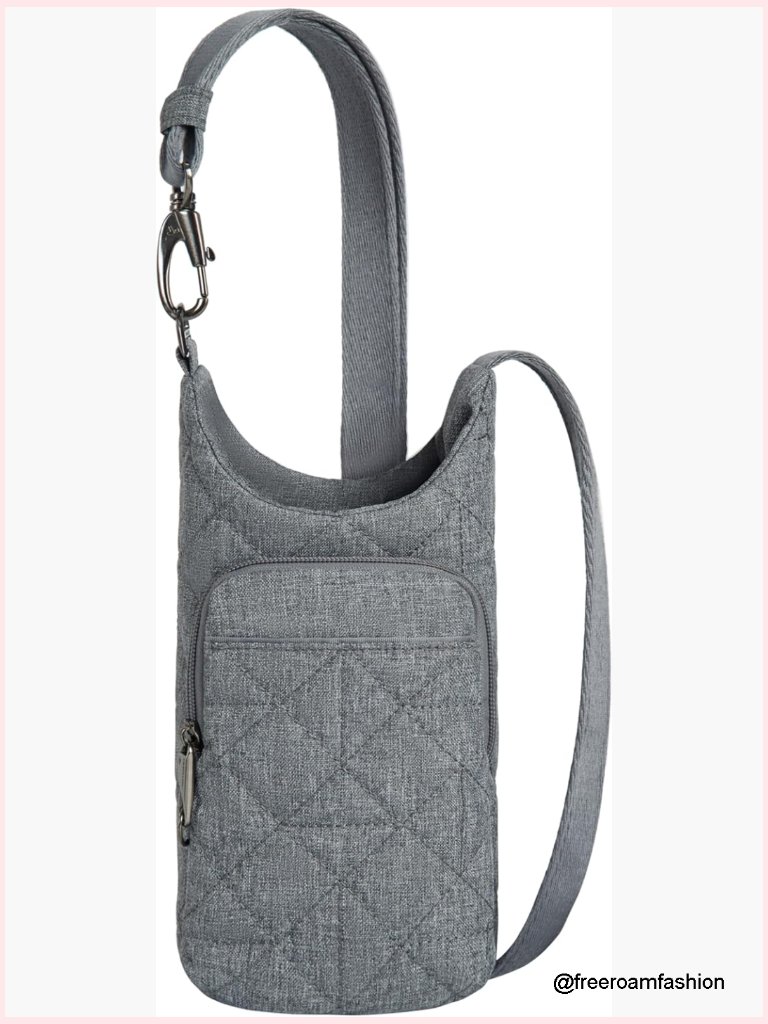 Anti-Theft Insulated Water Bottle Tote With Rfid Protection